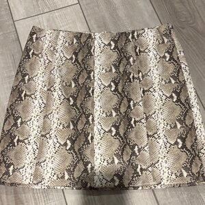 Wild Honey Snake Pattern Mini Skirt